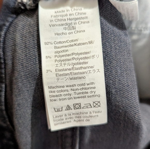 Madewell 9" Mid-Rise Skinny Blue Denim Stretch Short Hemmed Inseam Size 30 N - Picture 7 of 7